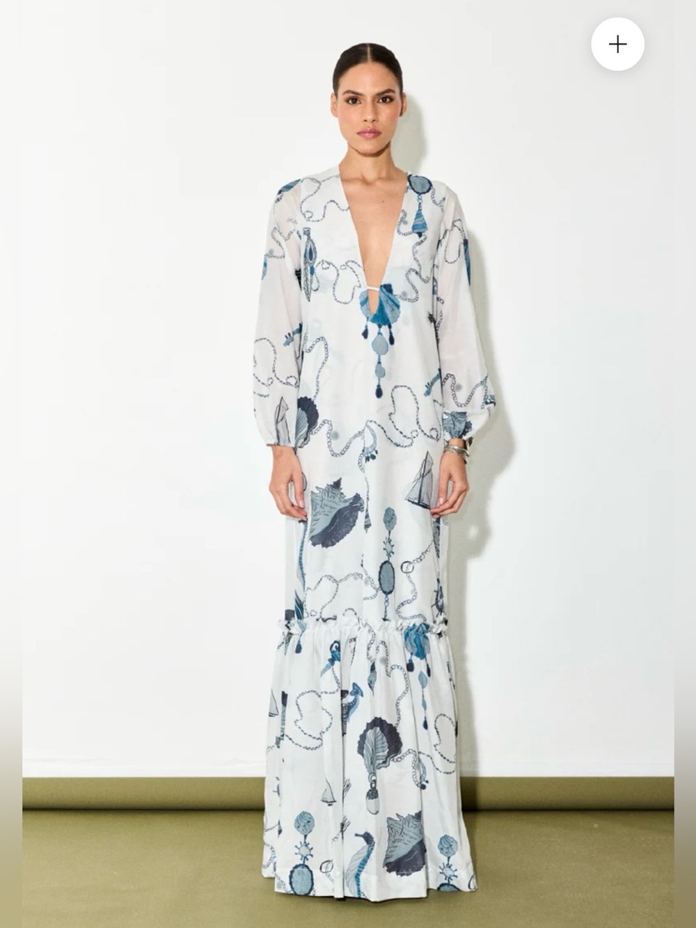 NWOT Isla & White Frances Maxi Dress XS